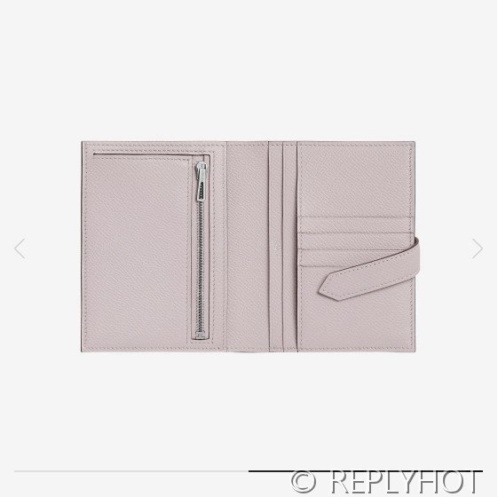 [하이엔드급] Hermes 에르메스 베안 컴팩트 지갑 Bearn Compact Wallet / 09 팔라듐 모브 빨 엡솜 실버 [매장가 385만원대]