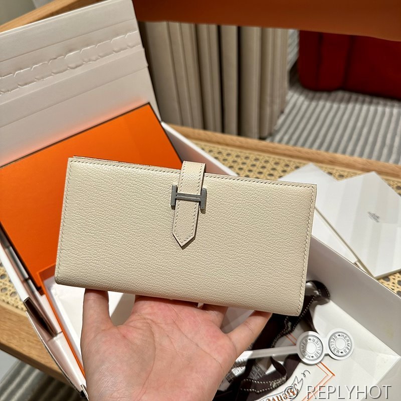 [하이엔드급] HERMES Bearn Wallet 에르메스 베안 장지갑 / I2 나타 체버 은장 [매장가 555만원대]