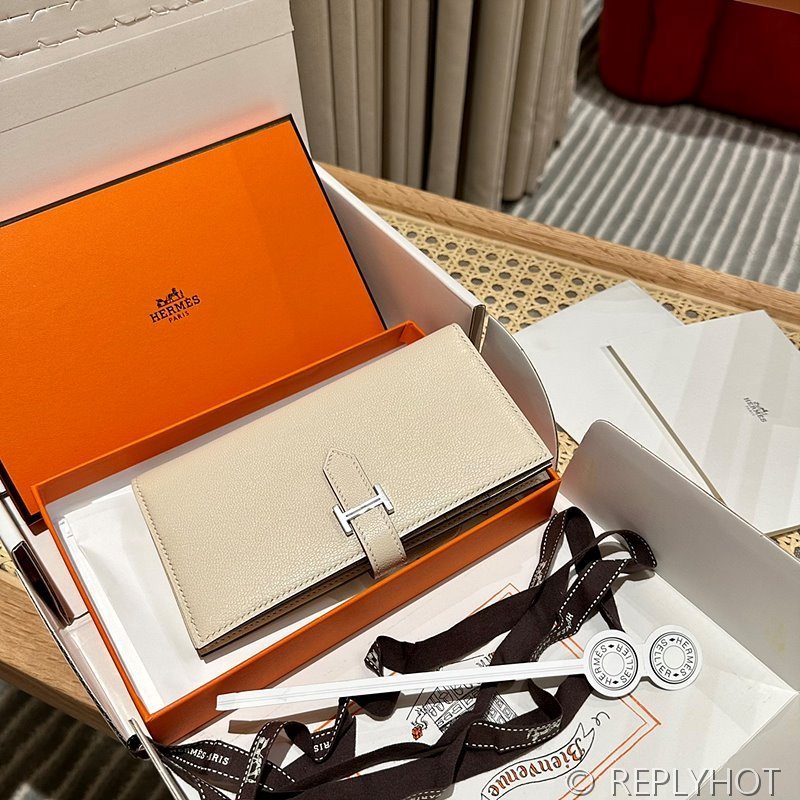 [하이엔드급] HERMES Bearn Wallet 에르메스 베안 장지갑 / I2 나타 체버 은장 [매장가 555만원대]