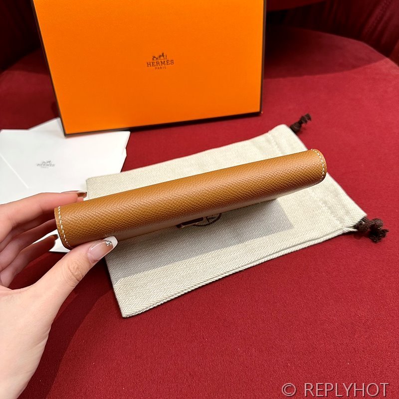 [하이엔드급] HERMES Bearn Wallet 에르메스 베안 장지갑 / CK37 골드브라운 엡솜 실버 [매장가 555만원대]