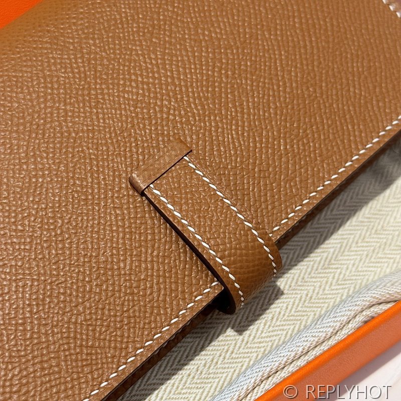 [하이엔드급] HERMES Bearn Wallet 에르메스 베안 장지갑 / CK37 골드브라운 엠솜 금장 [매장가 555만원대]