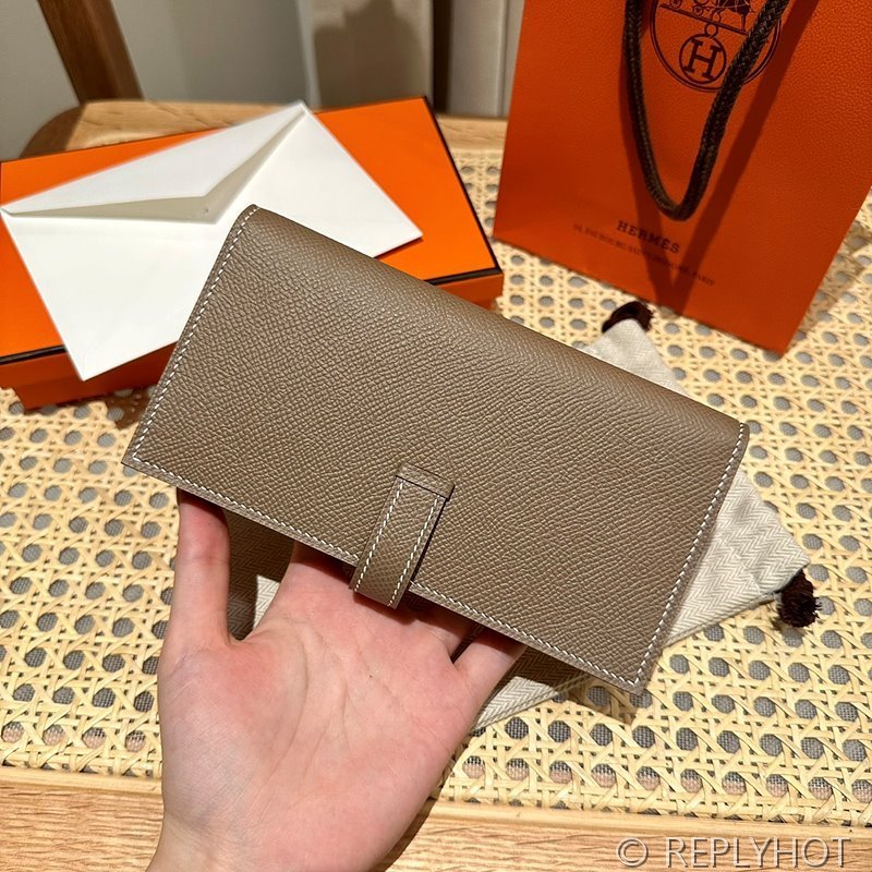 [하이엔드급] HERMES Bearn Wallet 에르메스 베안 장지갑 / CK18 에토프 엡솜 은장 [매장가 555만원대]