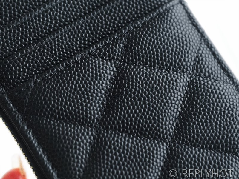 샤넬 클래식 지퍼 카드 홀더 카프스킨 골드메탈 블랙 [매장가 190만원대]