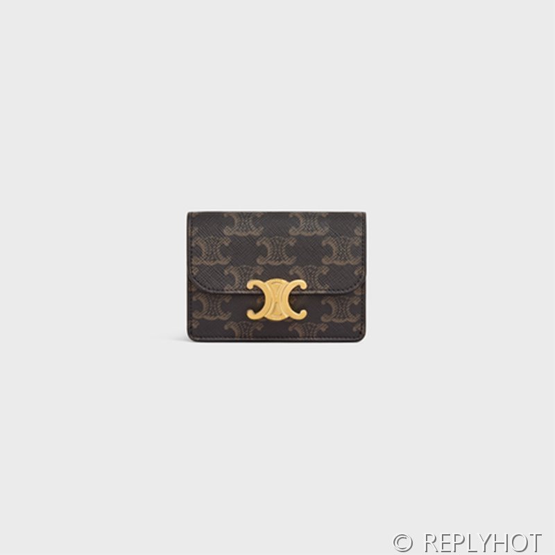 셀린느 명함 지갑-트리옹프 캔버스&램스킨 [매장가 50만원대]