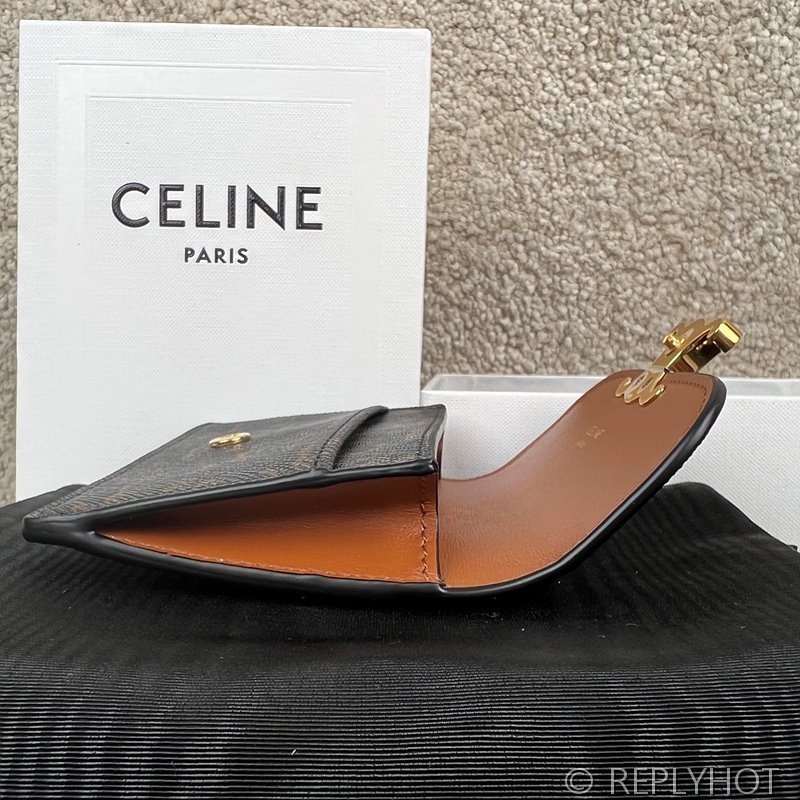 셀린느 명함 지갑-트리옹프 캔버스&램스킨 [매장가 50만원대]