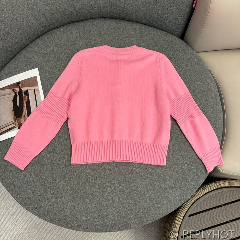 샤넬 24 CC 로고 턴락 캐시미어 가디건