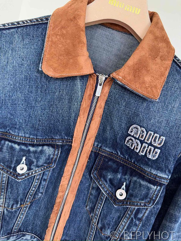 미우미우 데님 블루종 재킷 [매장가 550만원대]