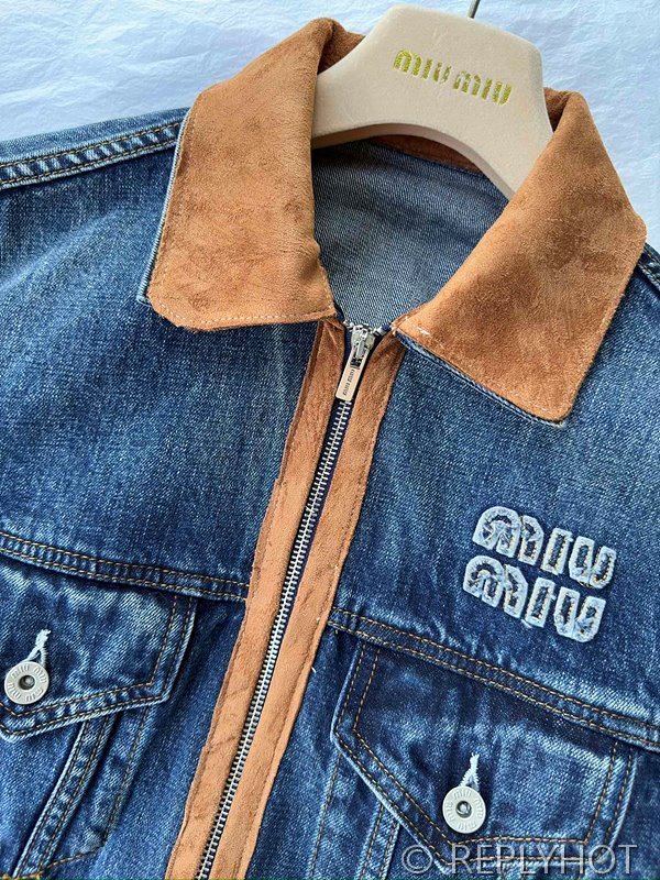 미우미우 데님 블루종 재킷 [매장가 550만원대]