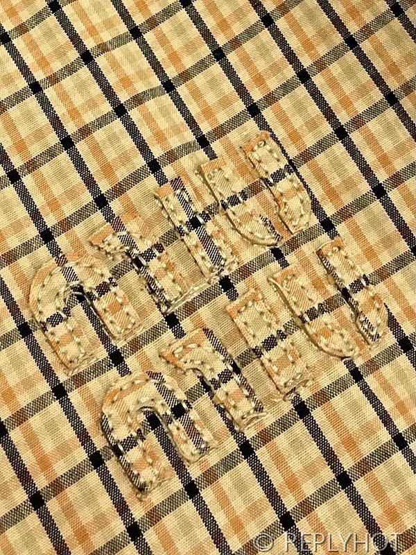 미우미우 체크 캔버스 블루종 재킷 [매장가 470만원대]