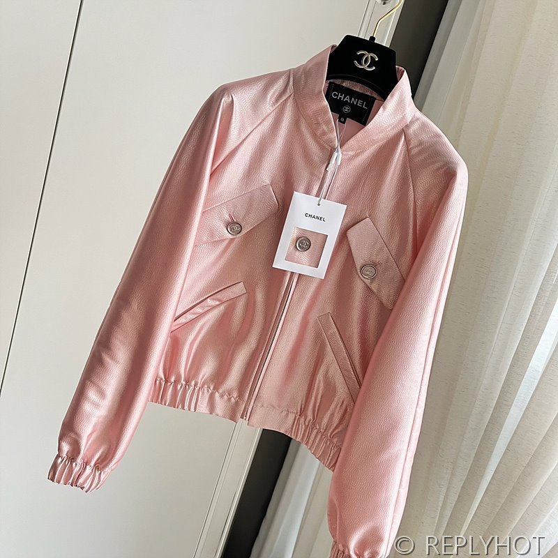 샤넬 펄 핑크 자켓
