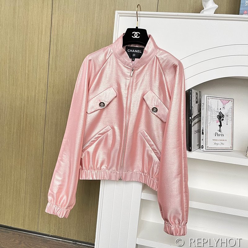 샤넬 펄 핑크 자켓
