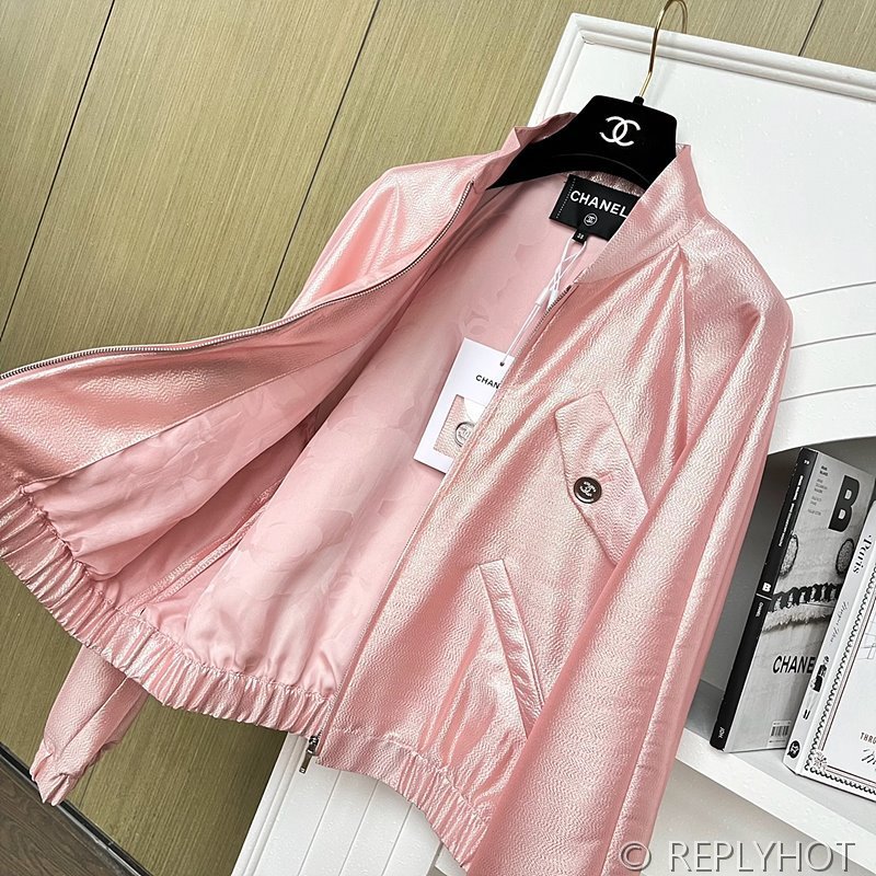 샤넬 펄 핑크 자켓