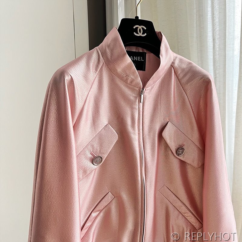 샤넬 펄 핑크 자켓