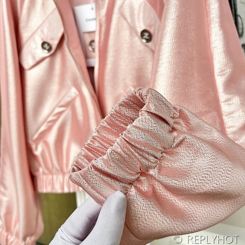 샤넬 펄 핑크 자켓