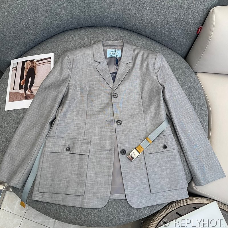 프라다 벨트 웨이스트 블레이저