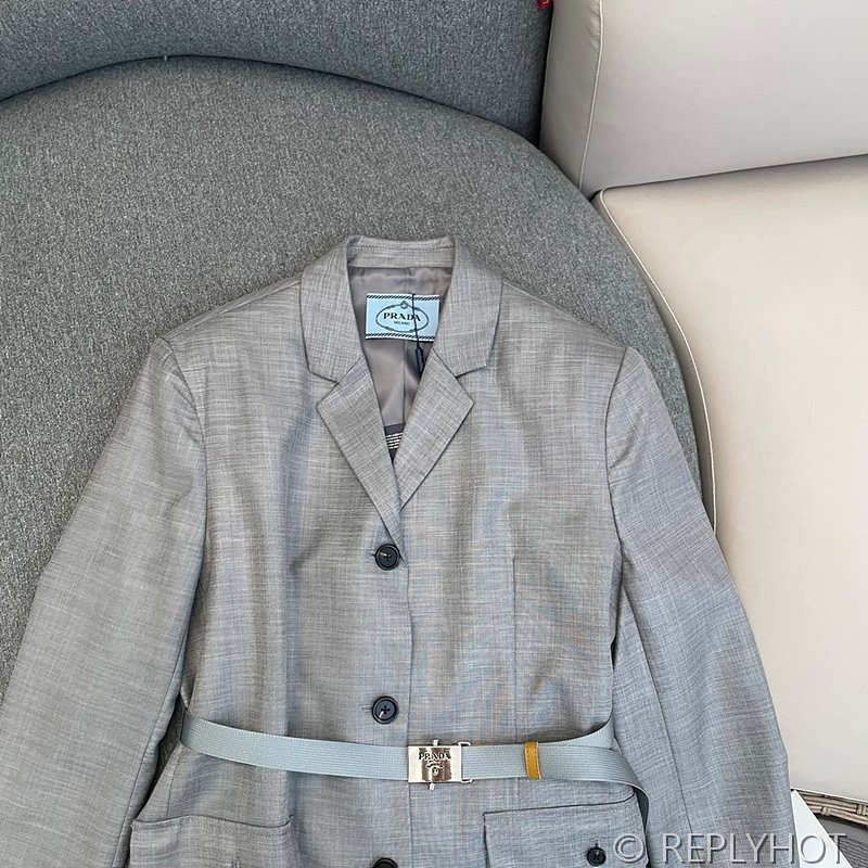 프라다 벨트 웨이스트 블레이저