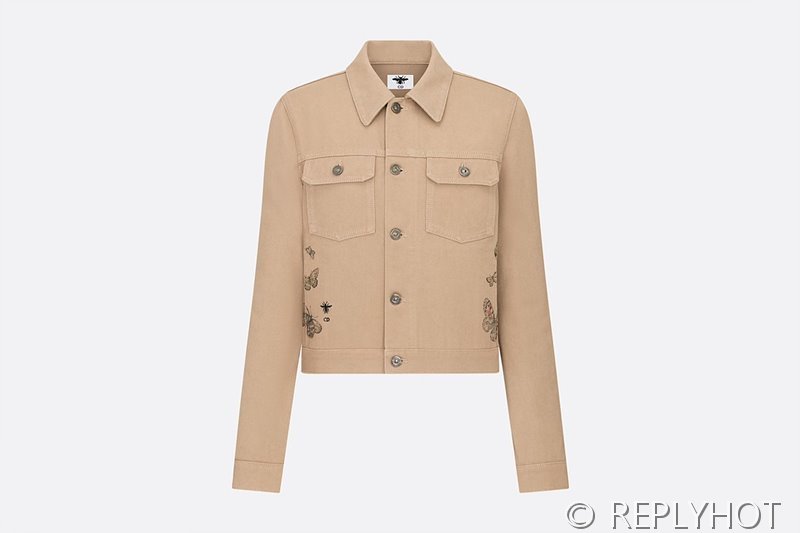디올 베이지 코튼 데님 나비 자켓 [매장가 320만원대]