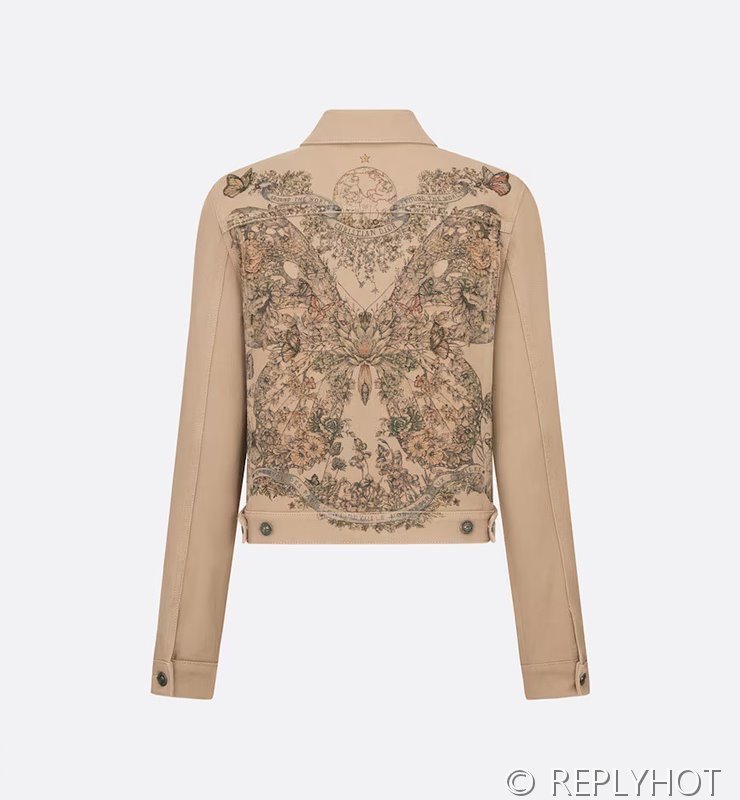 디올 베이지 코튼 데님 나비 자켓 [매장가 320만원대]