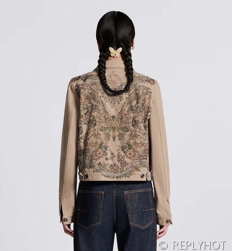 디올 베이지 코튼 데님 나비 자켓 [매장가 320만원대]