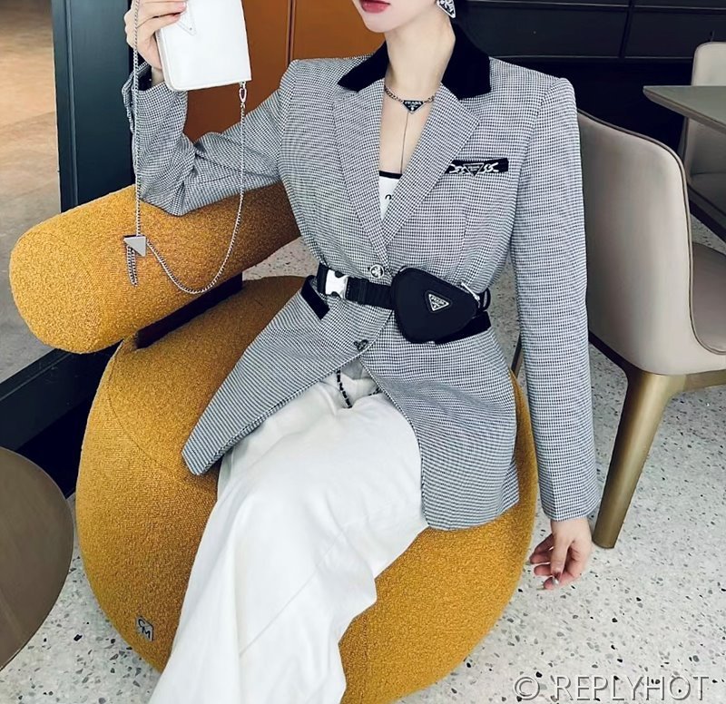 프라다 슬림 벨트 블레이저 2color