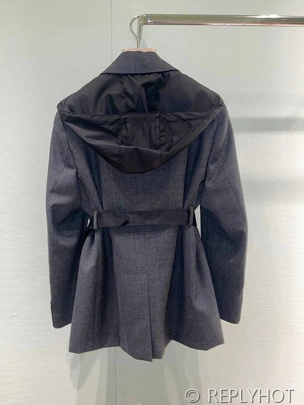 프라다 삼각 가방 벨트 허리 나일론 후드 수트