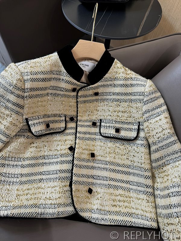 셀린느 트위드 슬림핏 프래그런스 재킷