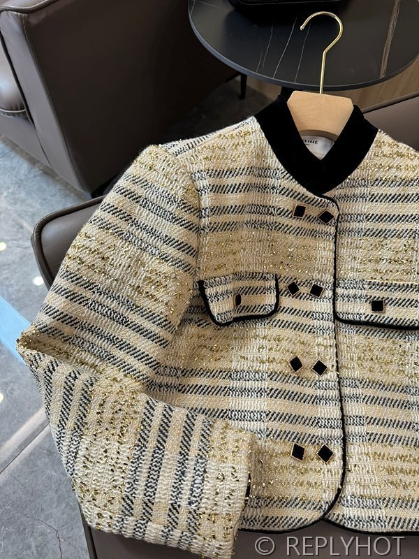 셀린느 트위드 슬림핏 프래그런스 재킷