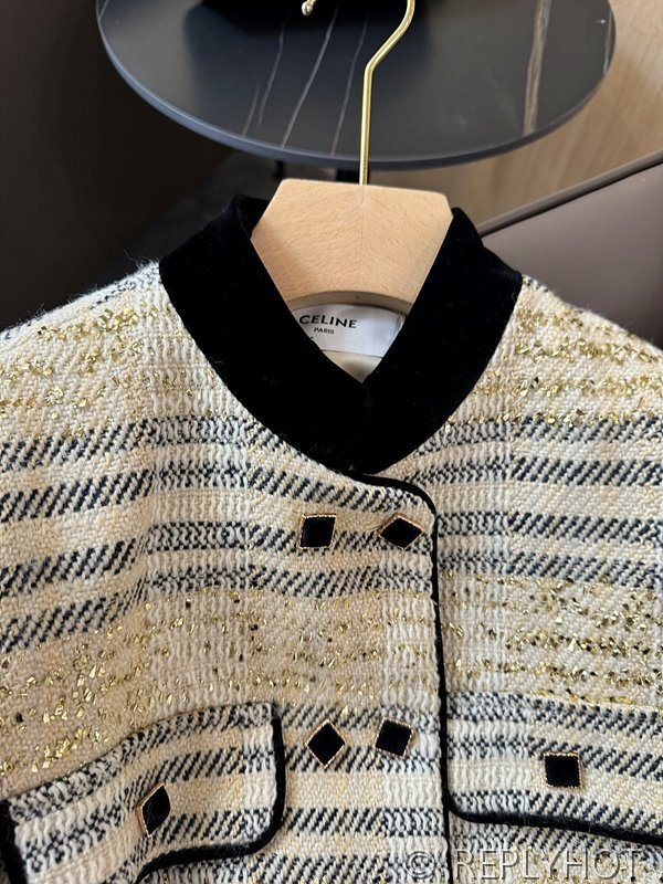 셀린느 트위드 슬림핏 프래그런스 재킷