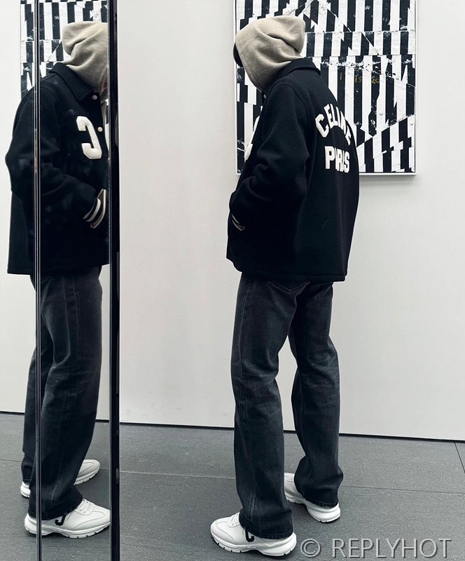 셀린느 울 코튼 코트 자켓