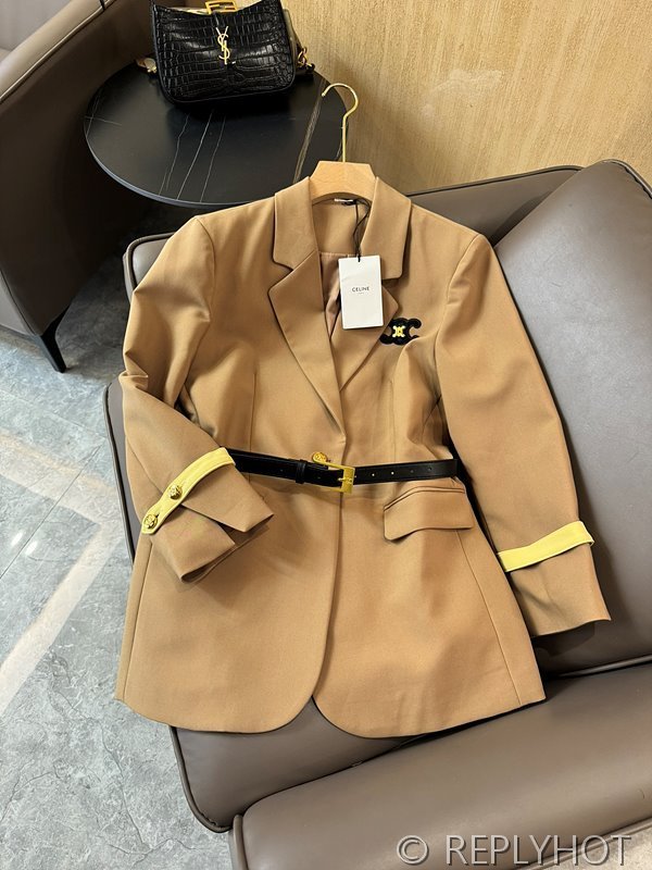 셀린느 블록 슬리브 슬림핏 블레이저