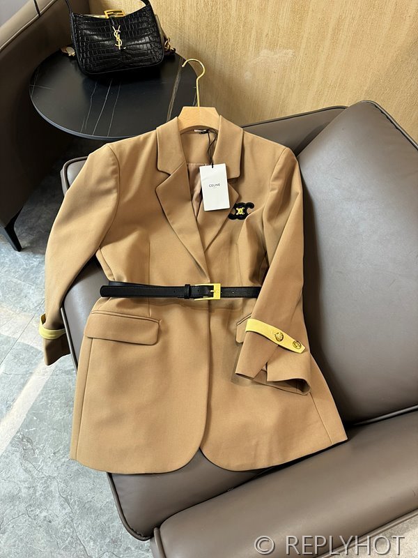 셀린느 블록 슬리브 슬림핏 블레이저