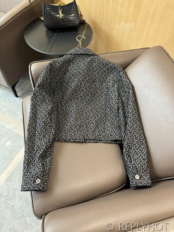 미우미우 자카드 데님 코튼 자켓 2color