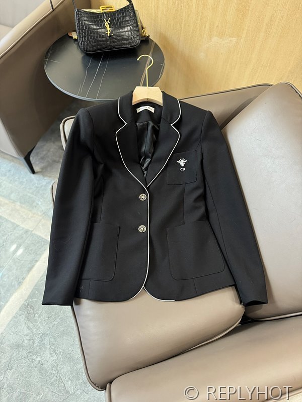 디올 자수 블레이저