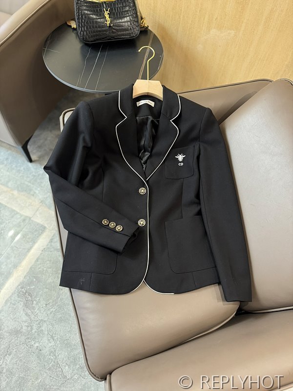 디올 자수 블레이저