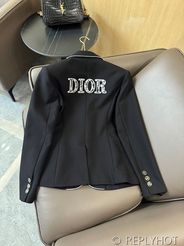 디올 자수 블레이저