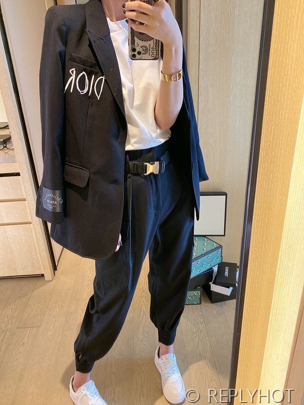 디올 자수 레터 슈트 재킷 2color