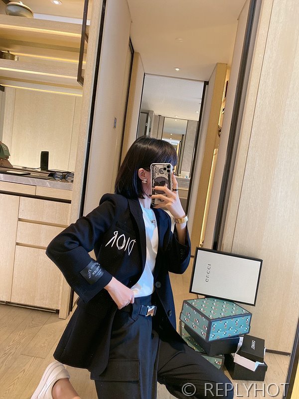 디올 자수 레터 슈트 재킷 2color