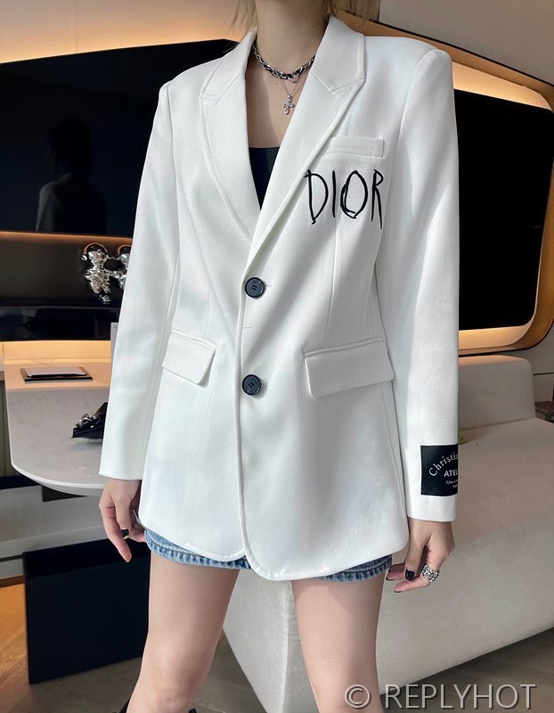 디올 자수 레터 슈트 재킷 2color