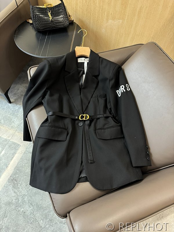 디올 CD자수 벨트 블레이저