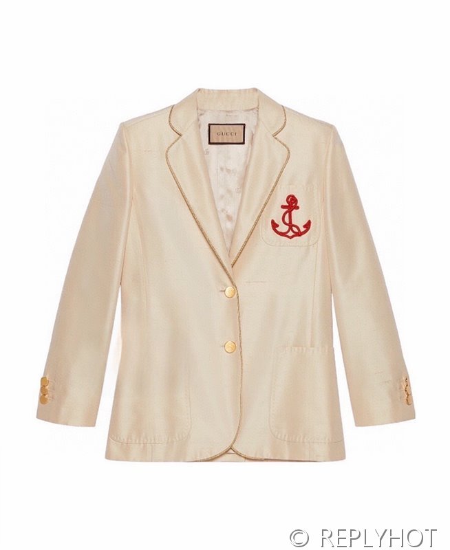 구찌 Gucci Sea Anchor 자수 프레피 블레이저 2color