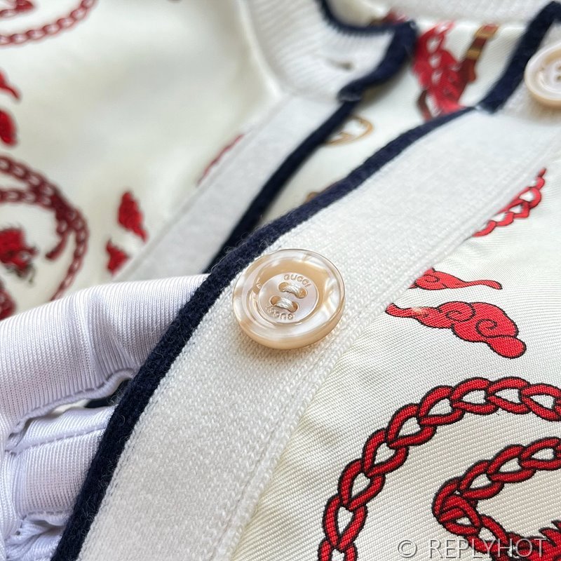 구찌 GG 실크 패치워크 울 니트 가디건