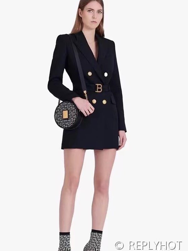 발망 골드 더블 브레스트 긴팔 코트 자켓