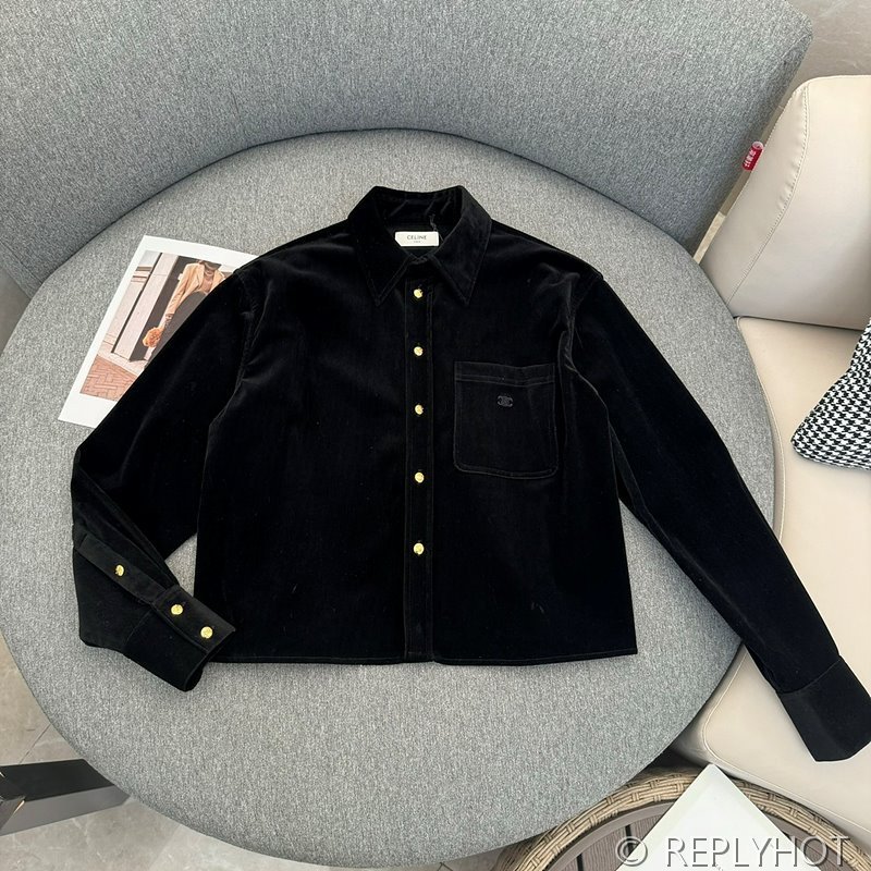 셀린느 싱글 브레스트 셔츠 자켓