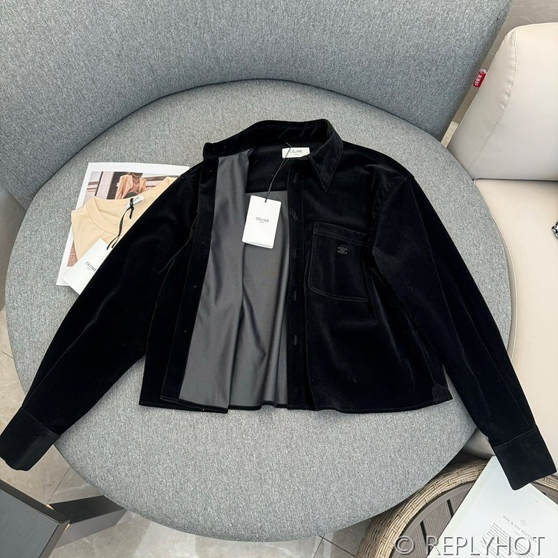 셀린느 싱글 브레스트 셔츠 자켓