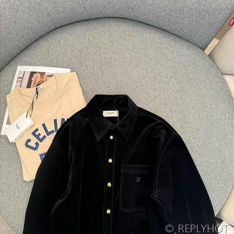 셀린느 싱글 브레스트 셔츠 자켓