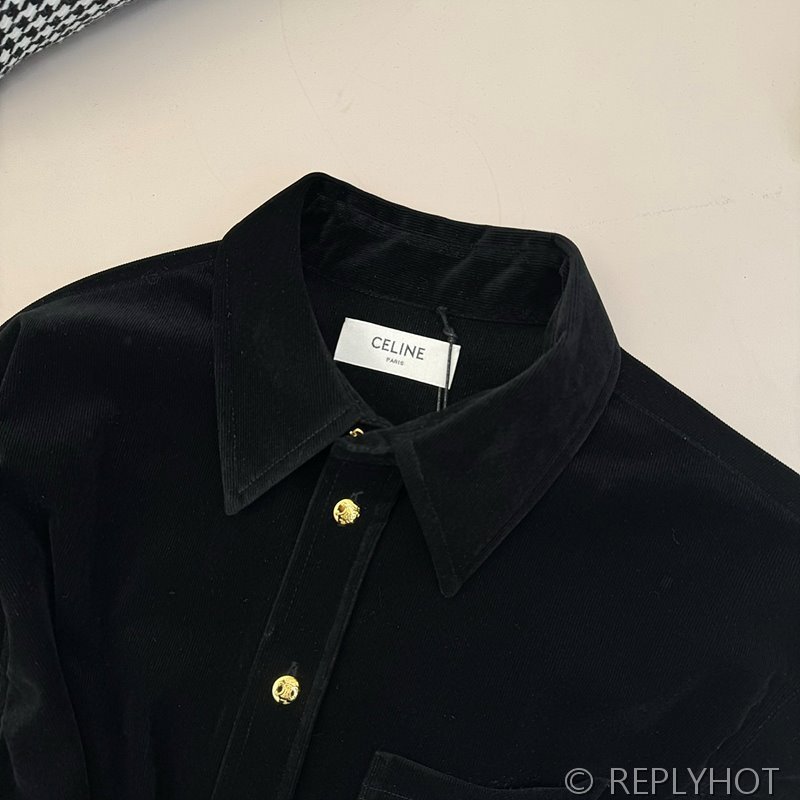 셀린느 싱글 브레스트 셔츠 자켓