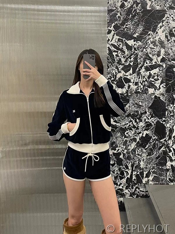 셀린느 벨벳 트레이닝 저지 자켓