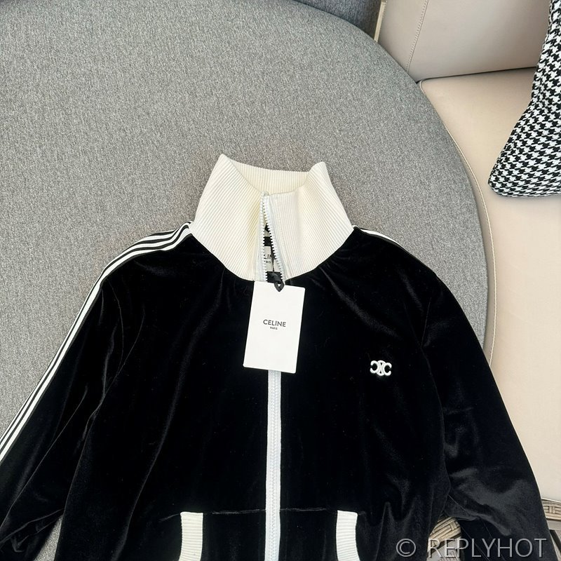 셀린느 벨벳 트레이닝 저지 자켓