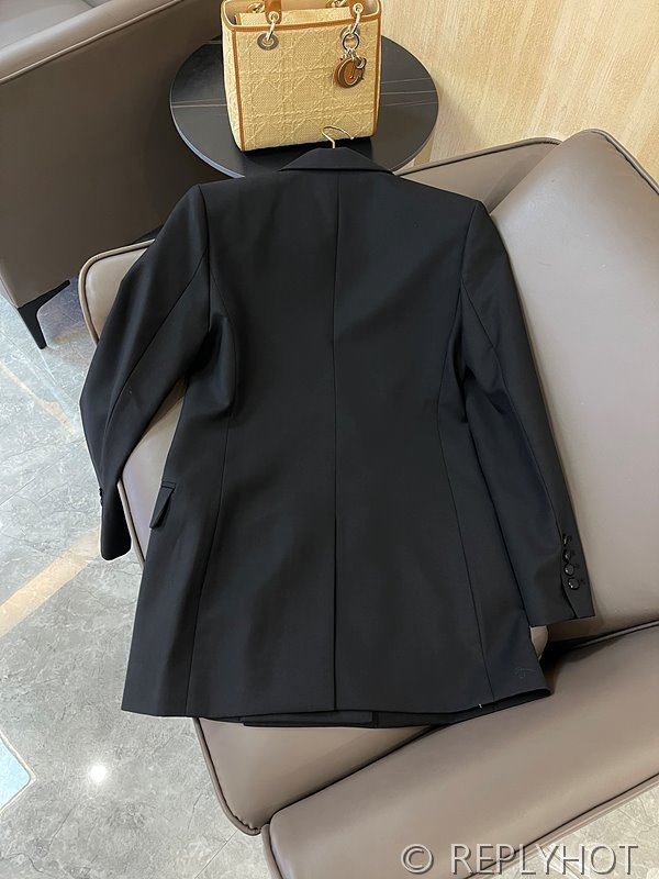 생로랑 더블 브레스트 울 블레이저