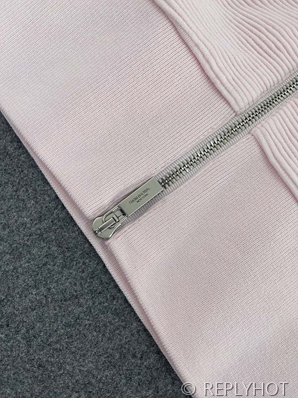 톰브라운 스트레이트 캐주얼 후드집업 핑크